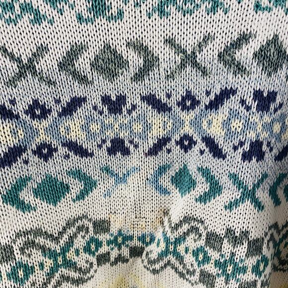 Vintage Quill's Woolen Market Fair Isle Pullover Sweater Made in Ireland - Picture 2 of 5